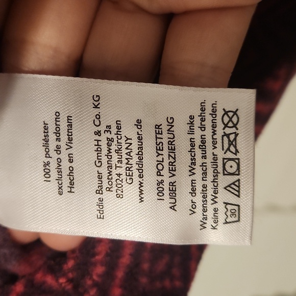 Eddie Bauer Quarter Zip Burgundy & Purple Soft Pullover Size Small - Picture 6 of 7